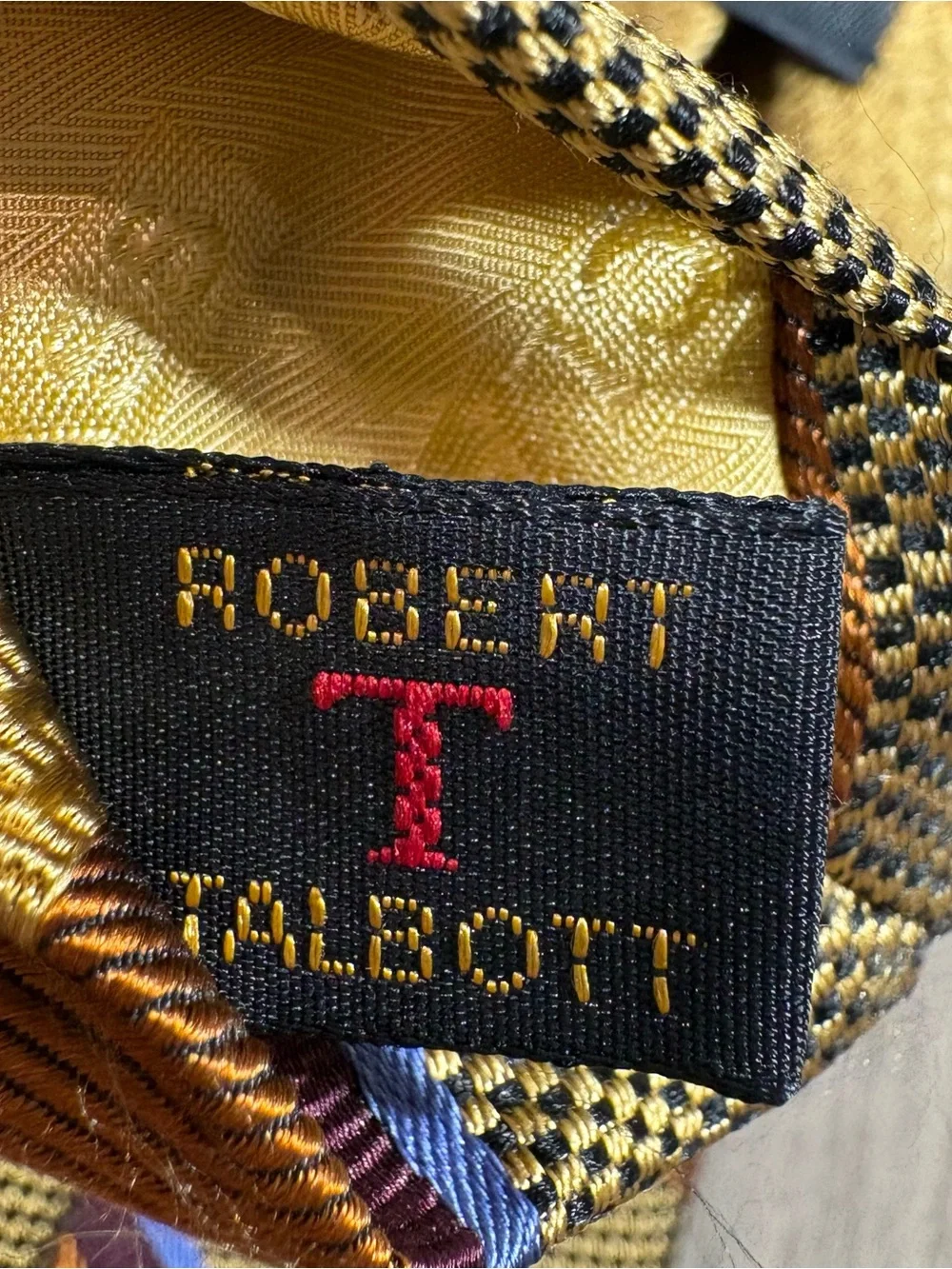 Robert Talbott 100% Silk Made In USA Brown Blue Necktie Best Of Class